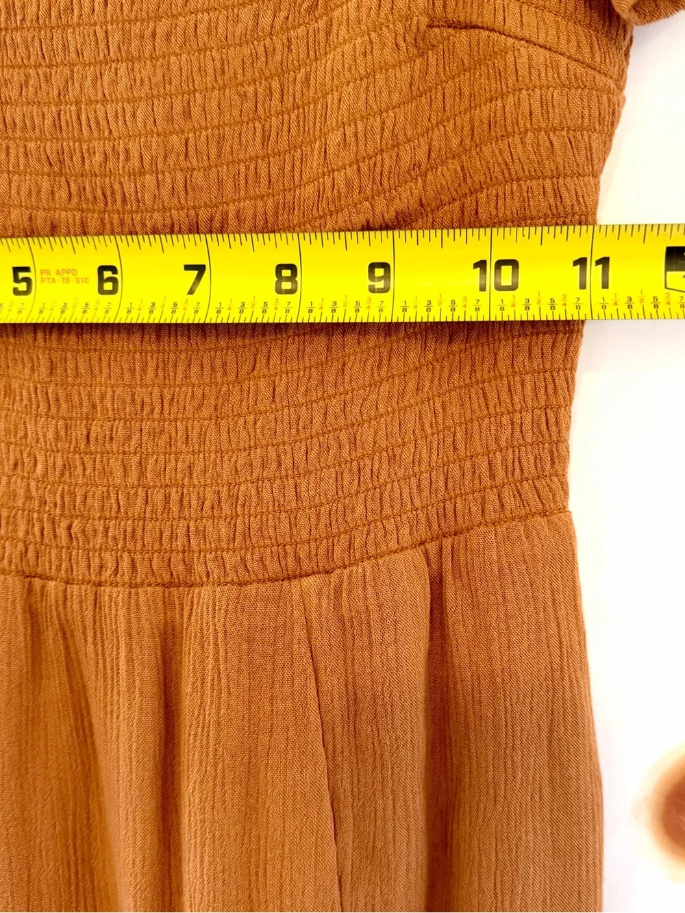 Abercrombie & Fitch Off-Shoulder Maxi Dress in Burnt Orange